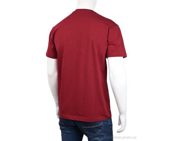 Футболка чоловіча Літо 3707-116-7 bordo (4 шт. р.сіткаM-2XL) "Мир" недорого оптом від прямого постачальника, зображення 2