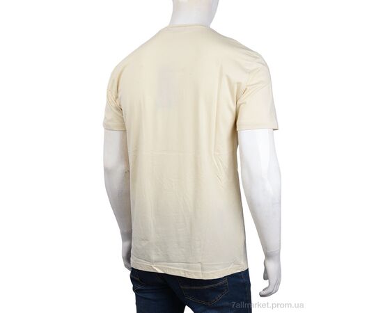 Футболка чоловіча Літо 3707-116-8 beige (4 шт. р.сіткаM-2XL) "Мир" недорого оптом від прямого постачальника, зображення 2