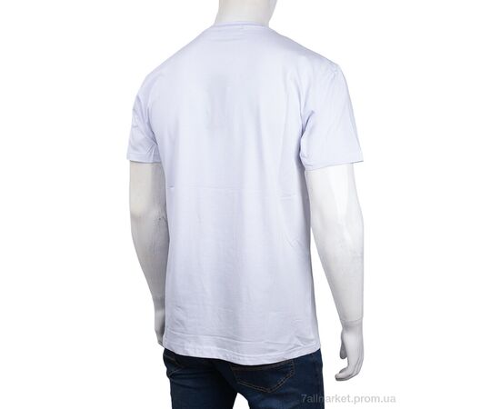 Футболка чоловіча Літо 3707-116-9 white (4 шт. р.сіткаM-2XL) "Мир" недорого оптом від прямого постачальника, зображення 2
