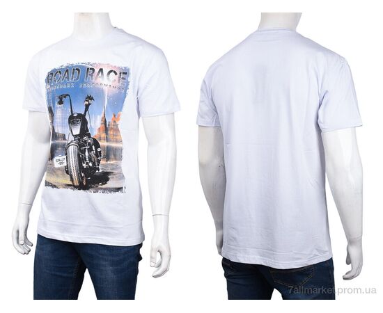 Футболка чоловіча Літо 3707-116-9 white (4 шт. р.сіткаM-2XL) "Мир" недорого оптом від прямого постачальника, зображення 3