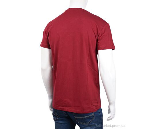 Футболка чоловіча Літо 3707-074-2 bordo (4 шт. р.сіткаM-2XL) "Мир" недорого оптом від прямого постачальника, зображення 2