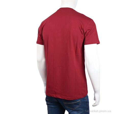 Футболка чоловіча Літо 3707-103-2 bordo (4 шт. р.сіткаM-2XL) "Мир" недорого оптом від прямого постачальника, зображення 2