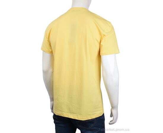 Футболка чоловіча Літо 3707-103-3 yellow (4 шт. р.сіткаM-2XL) "Мир" недорого оптом від прямого постачальника, зображення 2
