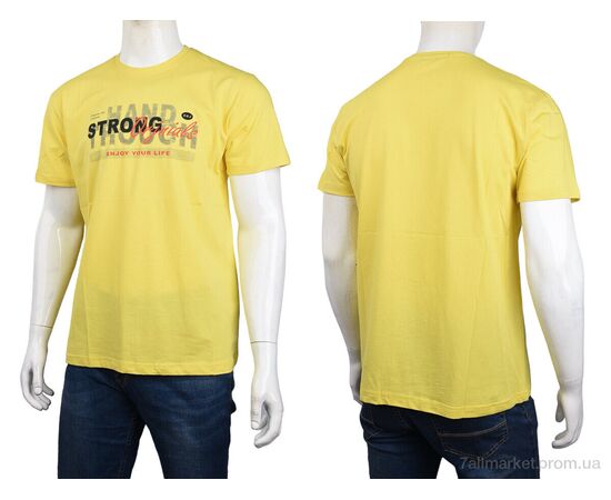 Футболка чоловіча Літо 3707-063-2 yellow (4 шт. р.сіткаM-2XL) "Мир" недорого оптом від прямого постачальника, зображення 3