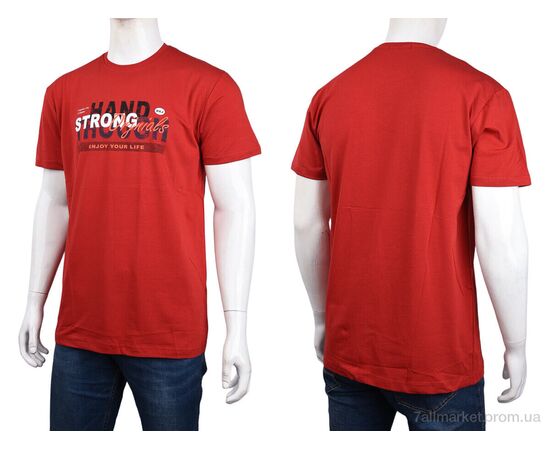 Футболка чоловіча Літо 3707-063-3 red (4 шт. р.сіткаM-2XL) "Мир" недорого оптом від прямого постачальника, зображення 3