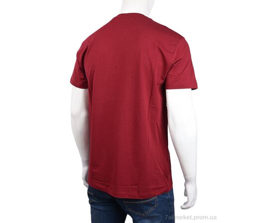 Футболка чоловіча Літо 3707-063-4 bordo (4 шт. р.сіткаM-2XL) "Мир" недорого оптом від прямого постачальника, зображення 2