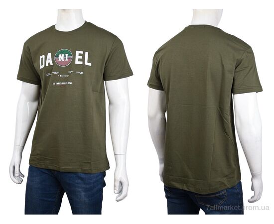 Футболка чоловіча Літо 3707-0088-2 green (4 шт. р.сіткаM-2XL) "Мир" недорого оптом від прямого постачальника, зображення 3