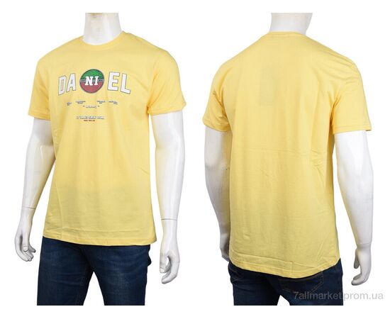 Футболка чоловіча Літо 3707-0088-4 yellow (4 шт. р.сіткаM-2XL) "Мир" недорого оптом від прямого постачальника, зображення 3