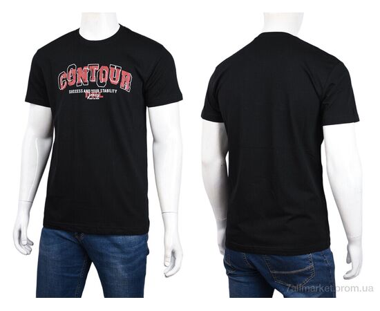 Футболка чоловіча Літо 3707-150-1 black (4 шт. р.сіткаM-2XL) "Мир" недорого оптом від прямого постачальника, зображення 3
