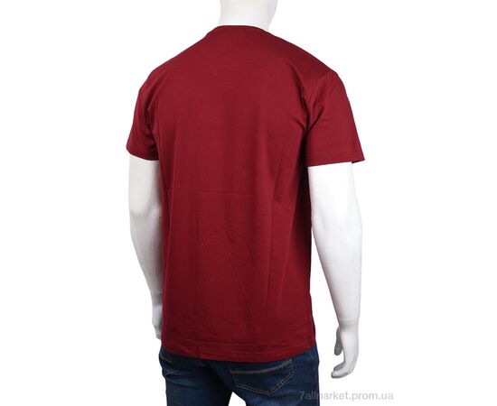Футболка чоловіча Літо 3707-150-2 bordo (4 шт. р.сіткаM-2XL) "Мир" недорого оптом від прямого постачальника, зображення 2