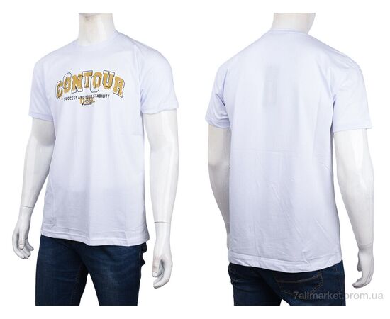Футболка чоловіча Літо 3707-150-3 white (4 шт. р.сіткаM-2XL) "Мир" недорого оптом від прямого постачальника, зображення 3