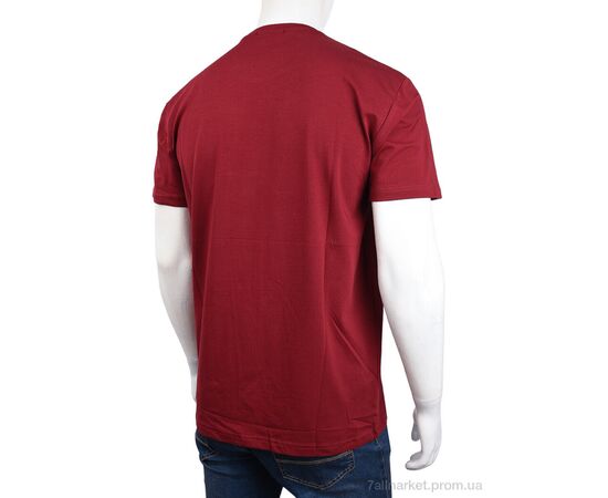 Футболка чоловіча Літо 3707-77-1 bordo (4 шт. р.сіткаM-2XL) "Мир" недорого оптом від прямого постачальника, зображення 2
