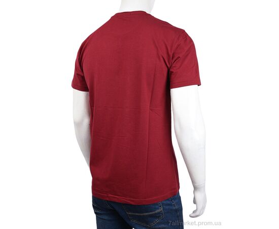 Футболка чоловіча Літо 3707-102-2 bordo (4 шт. р.сіткаM-2XL) "Мир" недорого оптом від прямого постачальника, зображення 2