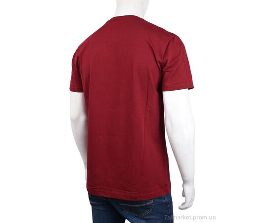 Футболка чоловіча Літо 3707-064-1 bordo (4 шт. р.сіткаM-2XL) "Мир" недорого оптом від прямого постачальника, зображення 2
