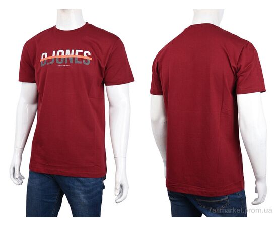 Футболка чоловіча Літо 3707-064-1 bordo (4 шт. р.сіткаM-2XL) "Мир" недорого оптом від прямого постачальника, зображення 3