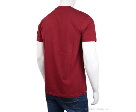 Футболка чоловіча Літо 3707-0080-1 bordo (4 шт. р.сіткаM-2XL) "Мир" недорого оптом від прямого постачальника, зображення 2