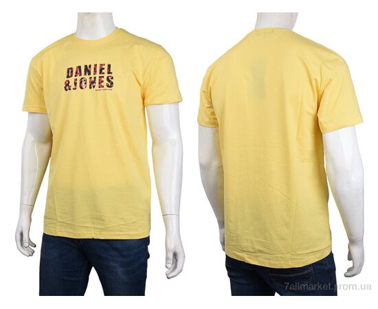 Футболка чоловіча Літо 3707-0072-5 yellow (4 шт. р.сіткаM-2XL) "Мир" недорого оптом від прямого постачальника, зображення 3