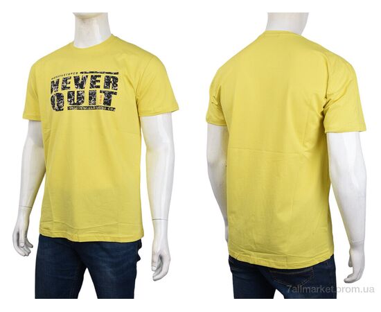 Футболка чоловіча Літо 3707-0082-4 yellow (4 шт. р.сіткаM-2XL) "Мир" недорого оптом від прямого постачальника, зображення 3