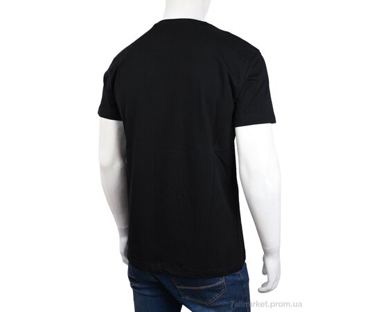 Футболка чоловіча Літо 3707-163-1 black (4 шт. р.сіткаM-2XL) "Мир" недорого оптом від прямого постачальника, зображення 2