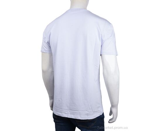 Футболка чоловіча Літо 3707-163-4 white (4 шт. р.сіткаM-2XL) "Мир" недорого оптом від прямого постачальника, зображення 2