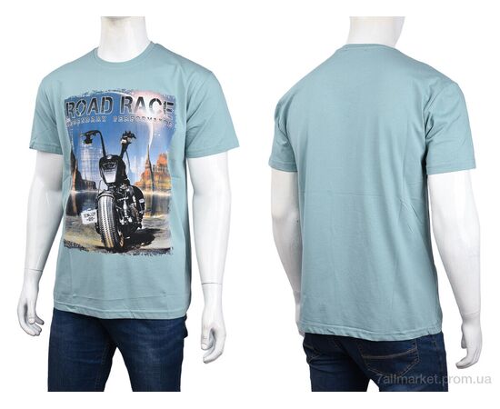 Футболка чоловіча Літо 3707-116-4 green (4 шт. р.сіткаM-2XL) "Мир" недорого оптом від прямого постачальника, зображення 3