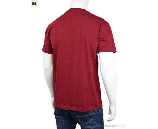 Футболка чоловіча Літо 3707-116-7 bordo (4 шт. р.сіткаM-2XL) "BIG" недорого оптом від прямого постачальника, зображення 2