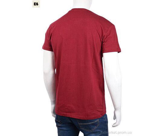 Футболка чоловіча Літо 3707-074-2 bordo (4 шт. р.сіткаM-2XL) "BIG" недорого оптом від прямого постачальника, зображення 2