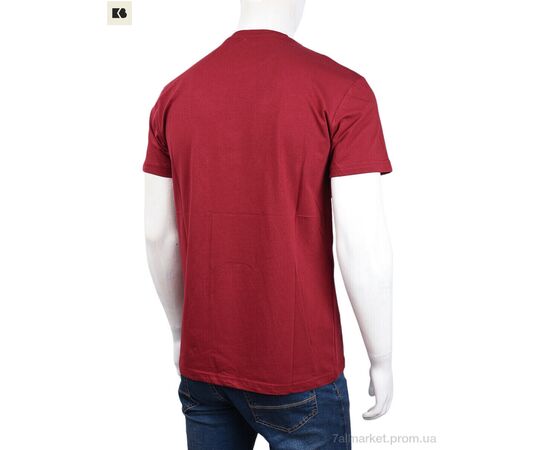 Футболка чоловіча Літо 3707-103-2 bordo (4 шт. р.сіткаM-2XL) "BIG" недорого оптом від прямого постачальника, зображення 2