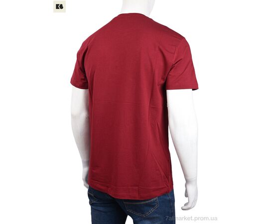 Футболка чоловіча Літо 3707-063-4 bordo (4 шт. р.сіткаM-2XL) "BIG" недорого оптом від прямого постачальника, зображення 2