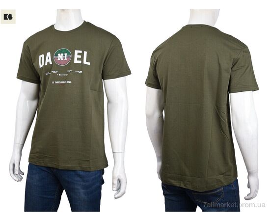 Футболка чоловіча Літо 3707-0088-2 green (4 шт. р.сіткаM-2XL) "BIG" недорого оптом від прямого постачальника, зображення 3