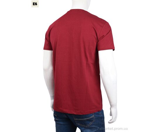 Футболка чоловіча Літо 3707-0088-3 bordo (4 шт. р.сіткаM-2XL) "BIG" недорого оптом від прямого постачальника, зображення 2
