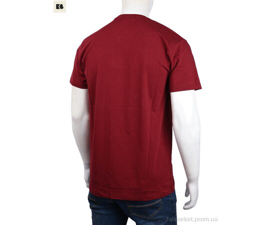 Футболка чоловіча Літо 3707-150-2 bordo (4 шт. р.сіткаM-2XL) "BIG" недорого оптом від прямого постачальника, зображення 2