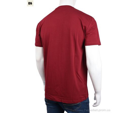 Футболка чоловіча Літо 3707-77-1 bordo (4 шт. р.сіткаM-2XL) "BIG" недорого оптом від прямого постачальника, зображення 2