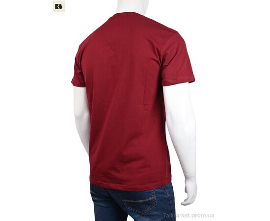 Футболка чоловіча Літо 3707-0061-1 bordo (4 шт. р.сіткаM-2XL) "BIG" недорого оптом від прямого постачальника, зображення 2