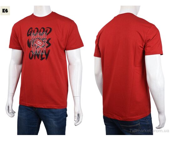 Футболка чоловіча Літо 3707-0061-3 red (4 шт. р.сіткаM-2XL) "BIG" недорого оптом від прямого постачальника, зображення 3