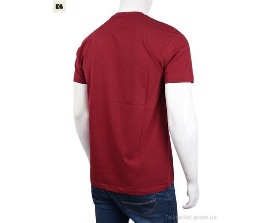 Футболка чоловіча Літо 3707-0080-1 bordo (4 шт. р.сіткаM-2XL) "BIG" недорого оптом від прямого постачальника, зображення 2