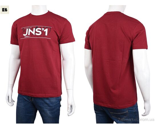 Футболка чоловіча Літо 3707-0080-1 bordo (4 шт. р.сіткаM-2XL) "BIG" недорого оптом від прямого постачальника, зображення 3