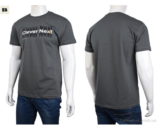 Футболка чоловіча Літо 3707-0085-5 khaki (4 шт. р.сіткаM-2XL) "BIG" недорого оптом від прямого постачальника, зображення 3