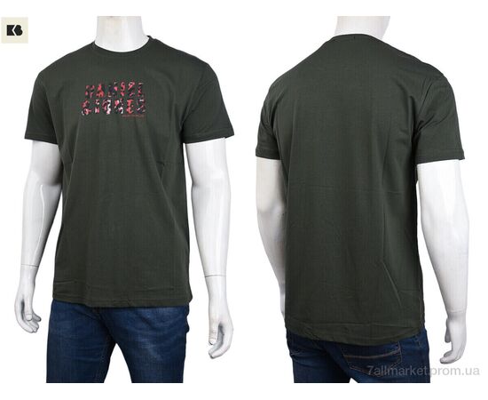 Футболка чоловіча Літо 3707-0072-1 green (4 шт. р.сіткаM-2XL) "BIG" недорого оптом від прямого постачальника, зображення 3