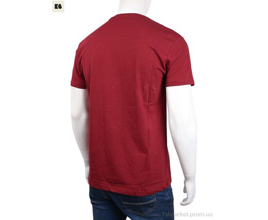 Футболка чоловіча Літо 3707-0072-3 bordo (4 шт. р.сіткаM-2XL) "BIG" недорого оптом від прямого постачальника, зображення 2