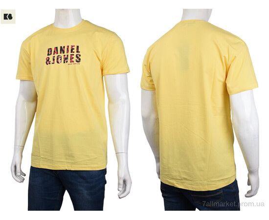 Футболка чоловіча Літо 3707-0072-5 yellow (4 шт. р.сіткаM-2XL) "BIG" недорого оптом від прямого постачальника, зображення 3