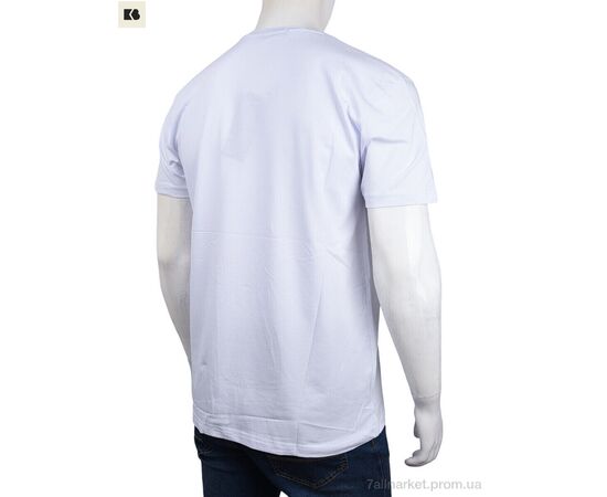 Футболка чоловіча Літо 3707-0082-3 white (4 шт. р.сіткаM-2XL) "BIG" недорого оптом від прямого постачальника, зображення 2