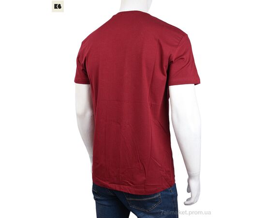 Футболка чоловіча Літо 3707-0070-2 bordo (4 шт. р.сіткаM-2XL) "BIG" недорого оптом від прямого постачальника, зображення 2