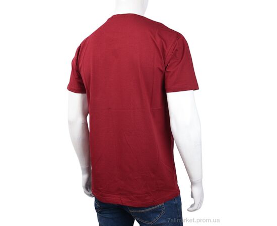 Футболка чоловіча Літо 3707-115-1 bordo (4 шт. р.сіткаM-2XL) "Мир" недорого оптом від прямого постачальника, зображення 2