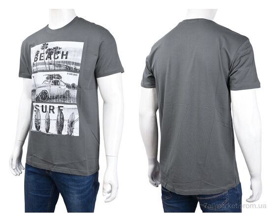 Футболка чоловіча Літо 3707-0078-3 green (4 шт. р.сіткаM-2XL) "Мир" недорого оптом від прямого постачальника, зображення 3