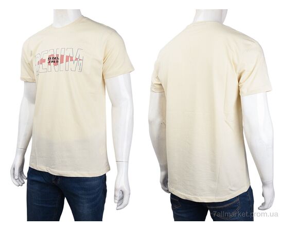 Футболка чоловіча Літо 3707-0064-3 beige (4 шт. р.сіткаM-2XL) "Мир" недорого оптом від прямого постачальника, зображення 3