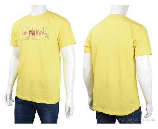 Футболка чоловіча Літо 3707-0064-4 yellow (4 шт. р.сіткаM-2XL) "Мир" недорого оптом від прямого постачальника, зображення 3