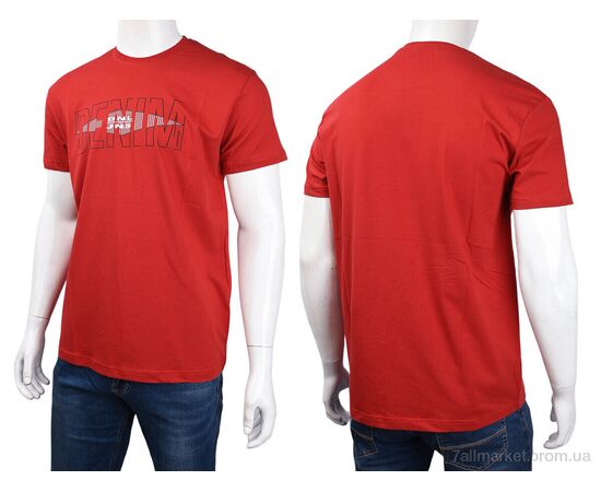 Футболка чоловіча Літо 3707-0064-2 red (4 шт. р.сіткаM-2XL) "Мир" недорого оптом від прямого постачальника, зображення 3