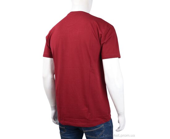Футболка чоловіча Літо 3707-0064-1 bordo (4 шт. р.сіткаM-2XL) "Мир" недорого оптом від прямого постачальника, зображення 2