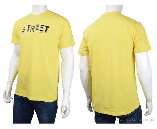 Футболка чоловіча Літо 3707-055-4 yellow (4 шт. р.сіткаM-2XL) "Мир" недорого оптом від прямого постачальника, зображення 3